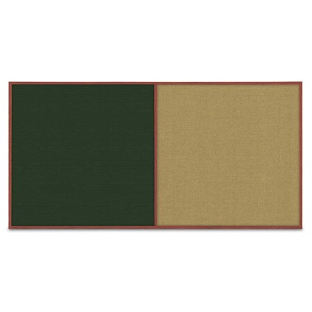 United Visual Products Enclosed Corkboard, 3 Door, 96"x48", 4" Fra, UV3413-BLACK-RUBBER UV3413-BLACK-RUBBER